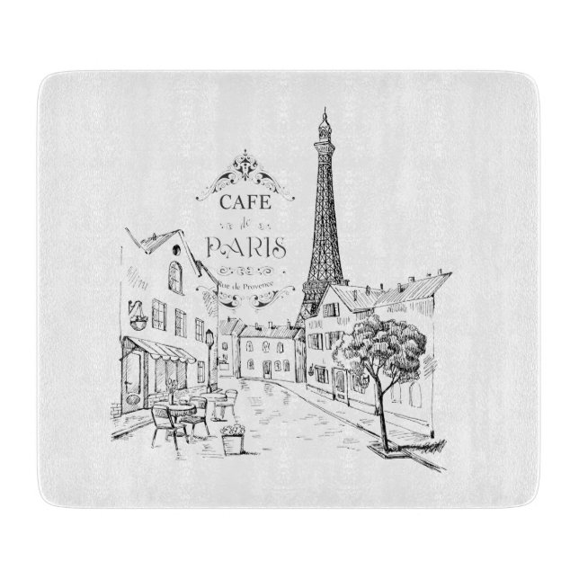 Cafe Paris Cutting Board (Front)