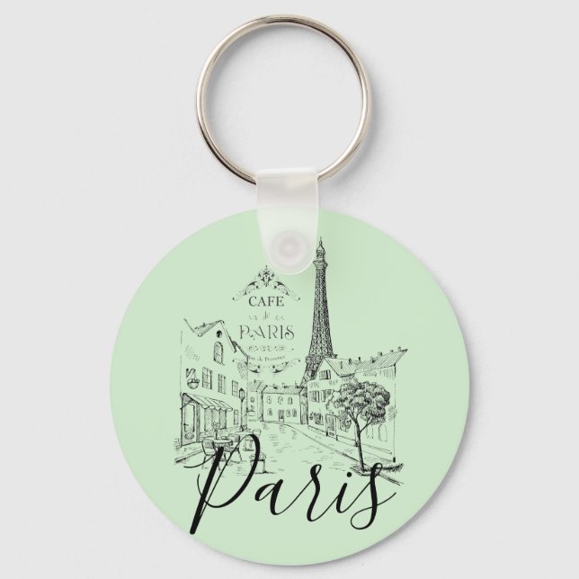 Cafe Paris   Keychain (Front)