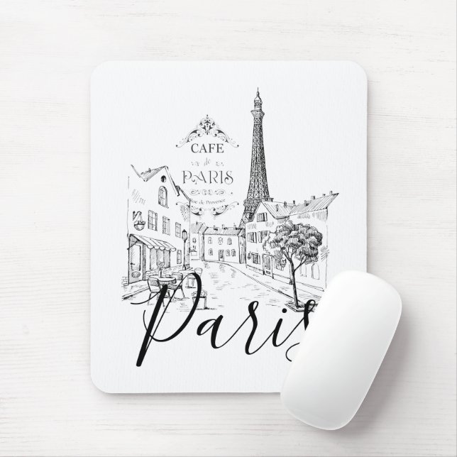 Cafe Paris   Mouse Mat (With Mouse)