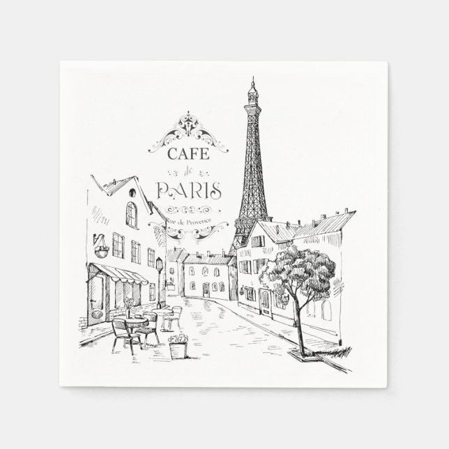 Cafe Paris Napkin (Front)