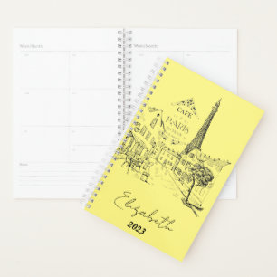 Cafe Paris personalised , custom year Planner