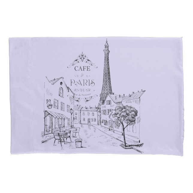 Cafe Paris Pillowcase (Front)