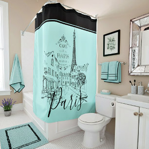 Cafe Paris   Shower Curtain