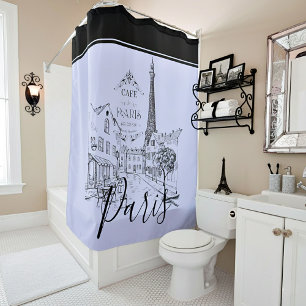 Cafe Paris   Shower Curtain