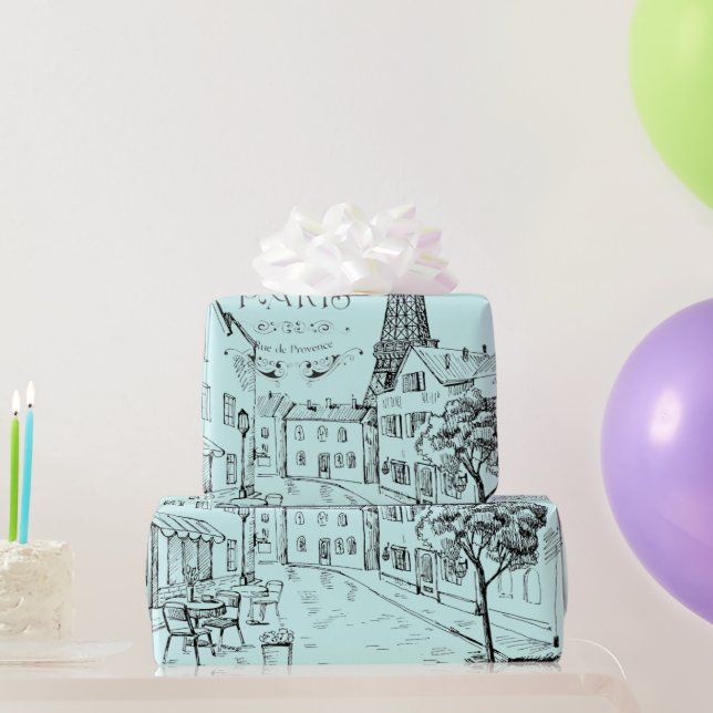 Cafe Paris Wrapping Paper (Party Gifts)