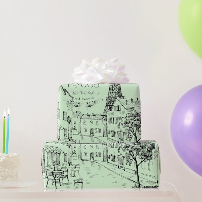 Cafe Paris Wrapping Paper (Party Gifts)