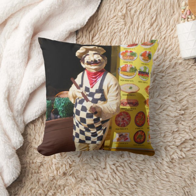 Cafe Pasa Kebap in Kemer. Turkey Cushion (Blanket)