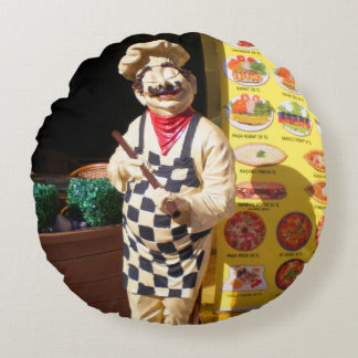 Cafe Pasa Kebap in Kemer. Turkey Round Cushion