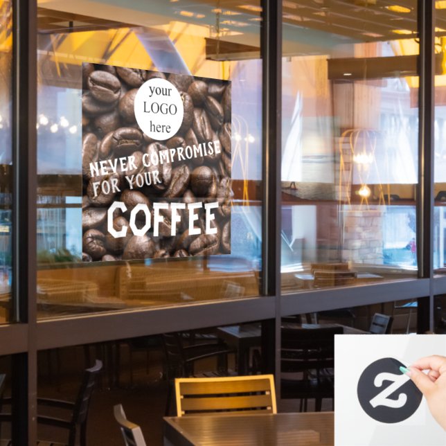 Cafe Promotional Quote Window Cling (Restaurant Window)