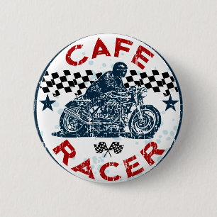 Cafe racer 6 cm round badge
