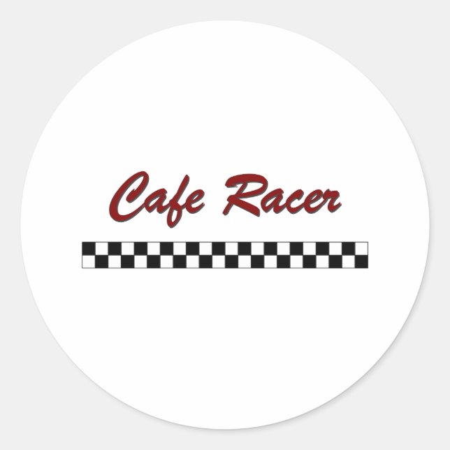 Cafe Racer Classic Round Sticker (Front)