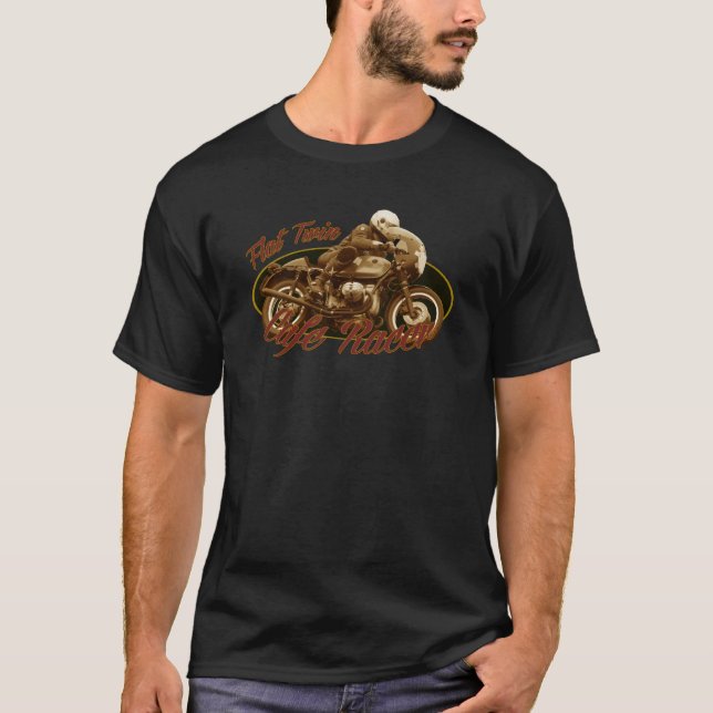 Cafe Racer Flat Twin T-Shirt (Front)
