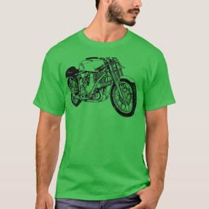Cafe Racer Retro Motorcyclist Graphic Biker T-Shirt