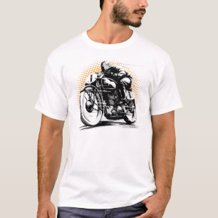 Cafe Racer Rider Motorcycle Tshirt