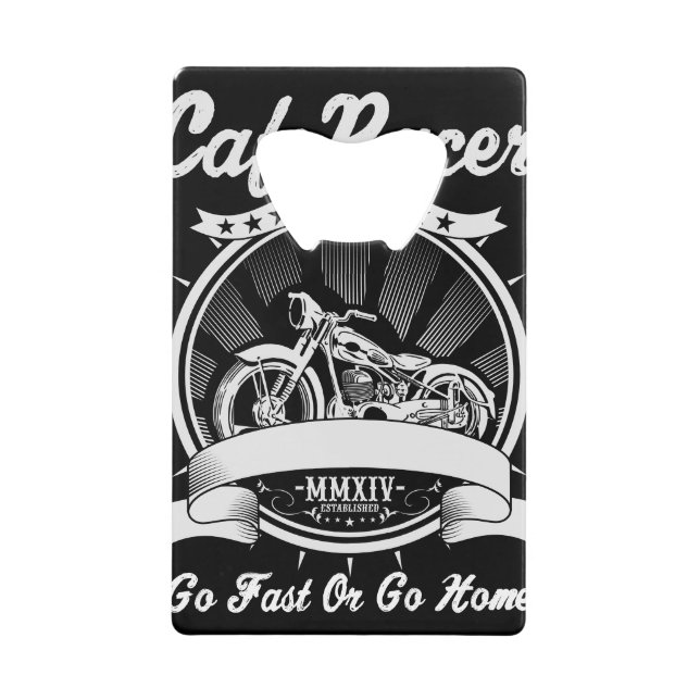 Cafe Racer Stainless Steel Bottle Opener (Front)