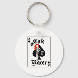Cafe Racer Ton Up Redhead Key Ring