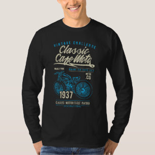 Cafe Racer Vintage Style Retro Motorcycle Distress T-Shirt