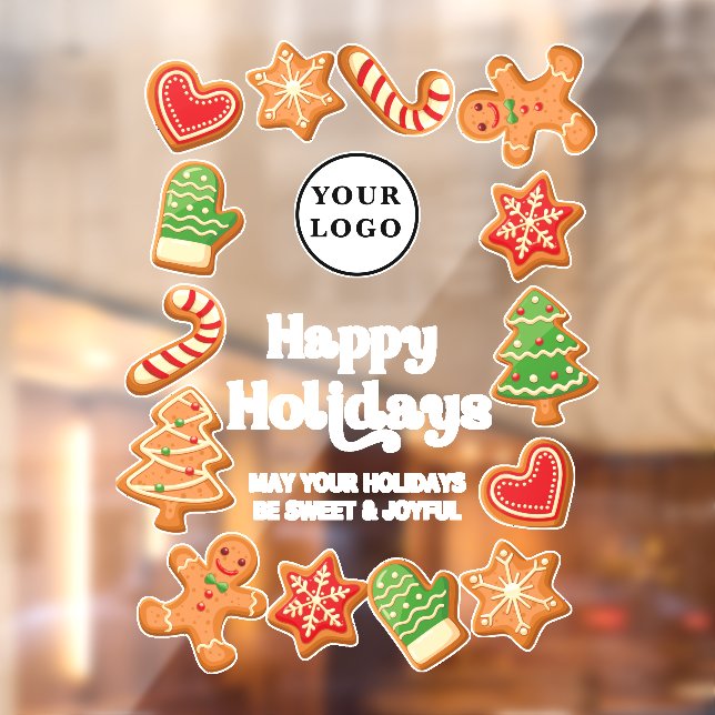 Cafe Restaurant Bakery Christmas  Window Cling (Sheet 2)