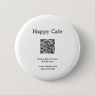 Cafe restaurant scan to see menu order QR hotel fo 6 Cm Round Badge