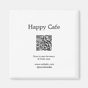 Cafe restaurant scan to see menu order QR hotel fo Magnet