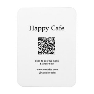 Cafe restaurant scan to see menu order QR hotel fo Magnet