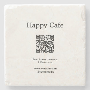 Cafe restaurant scan to see menu order QR hotel fo Stone Coaster
