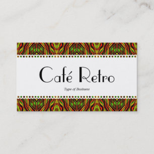 Café Retro (Scalloped) Business Card