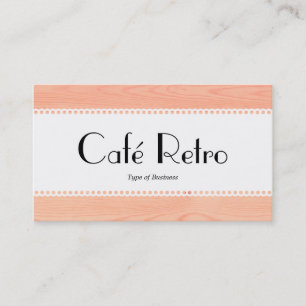 Café Retro (Scalloped) - Wood Business Card