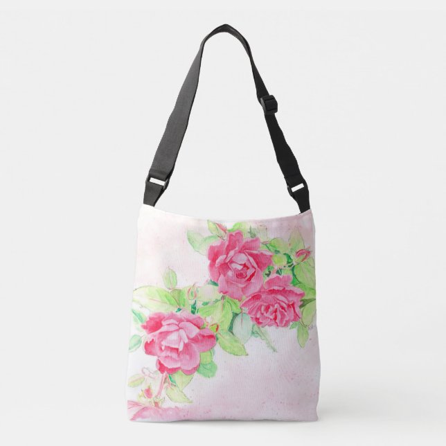 Cafe Roses Crossbody Bag (Front)