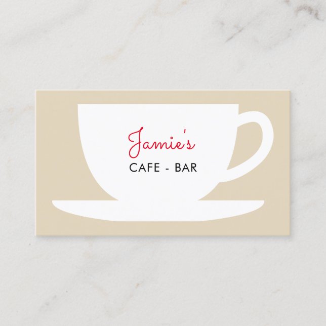 Cafe shop coffee company business card template (Front)