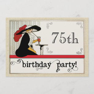 Cafe Society Personalised Womans Birthday Party Invitation