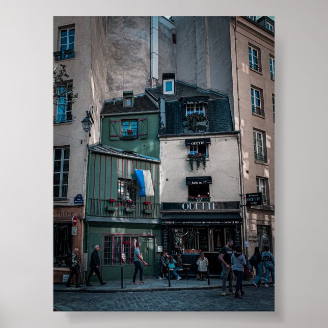 Cafe Street Views in Paris Poster (Front)