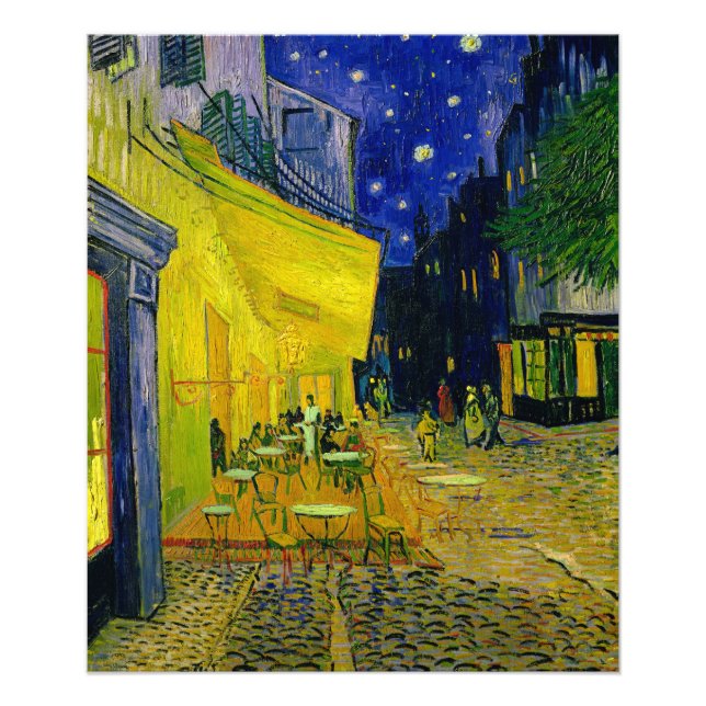 Cafe Terrace Arles, Place du Forum by van Gogh Photo Print (Front)