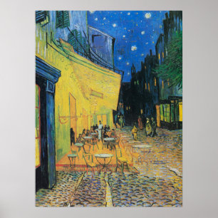 Cafe Terrace at Night 1888 by Vincent van Gogh Poster