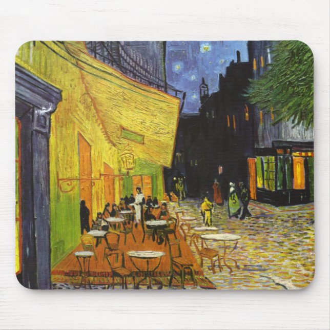 Café Terrace at Night by van Gogh Mouse Mat (Front)