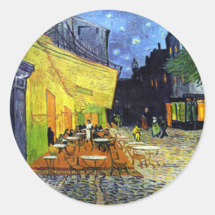 Cafe Terrace at Night by Vincent van Gogh 1888 Classic Round Sticker