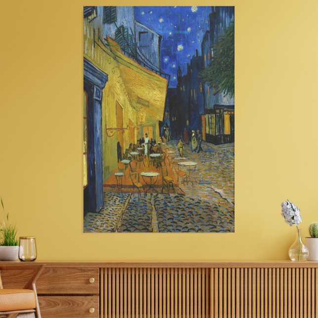 Cafe Terrace at Night by Vincent van Gogh Canvas Print (Insitu(LivingRoom))