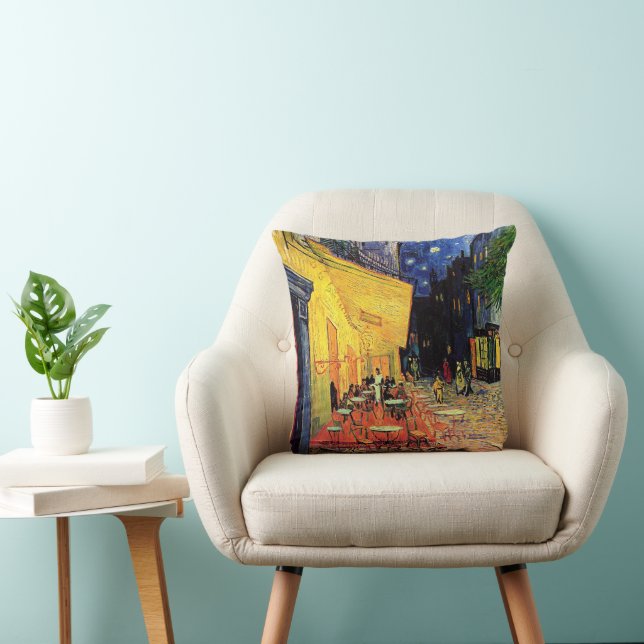 Cafe Terrace at Night by Vincent van Gogh Cushion (Chair)