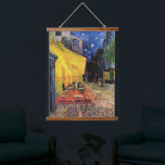 Cafe Terrace at Night by Vincent van Gogh Hanging Tapestry<br><div class="desc">Cafe Terrace on the Place du Forum by Vincent van Gogh is a vintage fine art post impressionism architectural cityscape painting. An exterior view of a restaurant with tables, chairs, waiters, and people dining. A beautiful night with stars in the sky in Arles, France. About the artist: Vincent Willem van...</div>