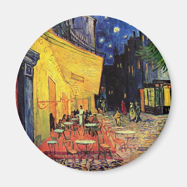 Cafe Terrace at Night by Vincent van Gogh Magnet (Front)