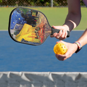 Cafe Terrace at Night by Vincent van Gogh Pickleball Paddle