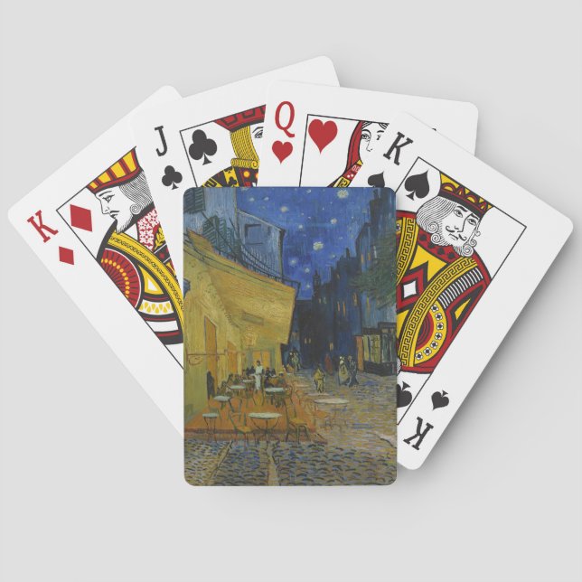 Cafe Terrace at Night by Vincent van Gogh  Playing Cards (Back)