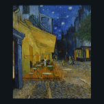 Cafe Terrace at Night by Vincent van Gogh Poster<br><div class="desc">Cafe Terrace at Night. 

Painted in 1888 by Vincent van Gogh. 

This image is in the public domain.</div>