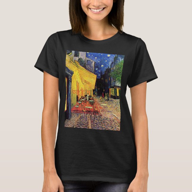 Cafe Terrace at Night by Vincent van Gogh T-Shirt (Front)