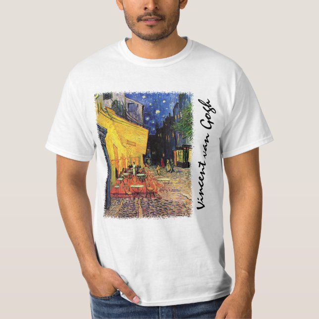 Cafe Terrace at Night by Vincent van Gogh T-Shirt (Front)
