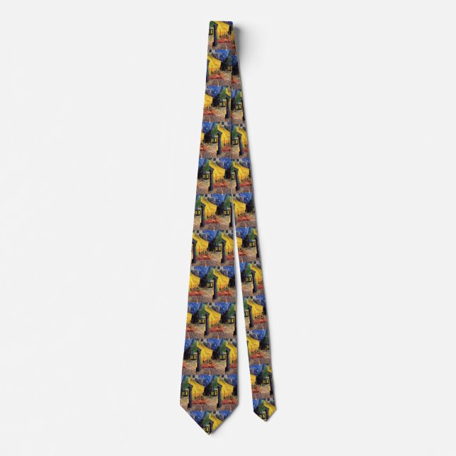Cafe Terrace at Night by Vincent van Gogh Tie (Front)