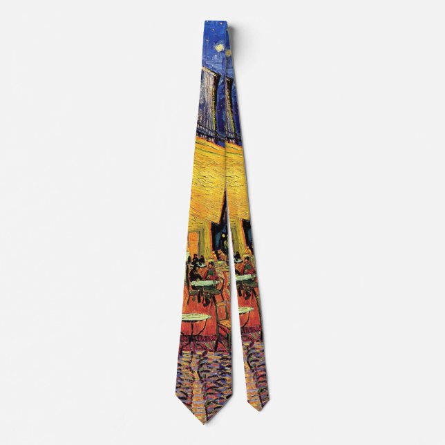 Cafe Terrace at Night by Vincent van Gogh Tie (Front)