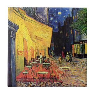 Cafe Terrace at Night by Vincent van Gogh Tile