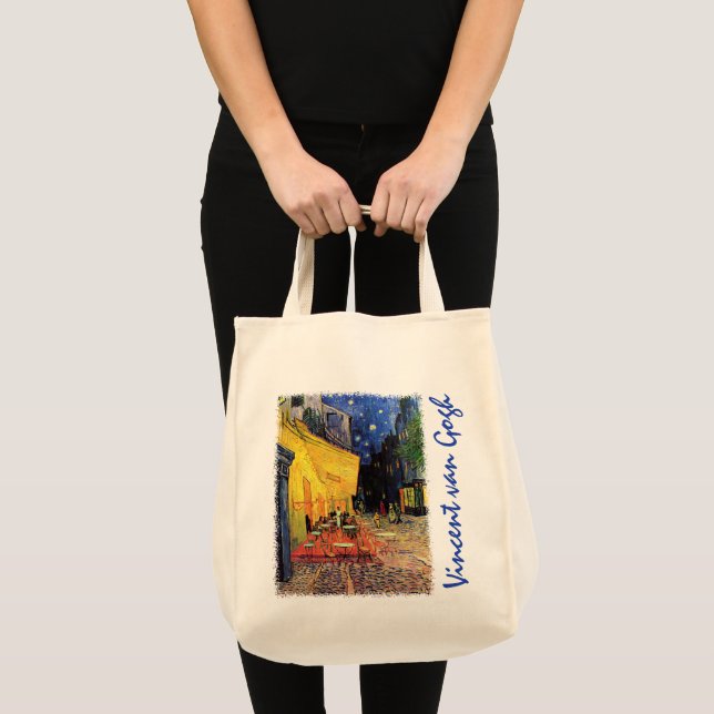 Cafe Terrace at Night by Vincent van Gogh Tote Bag (Front (Product))