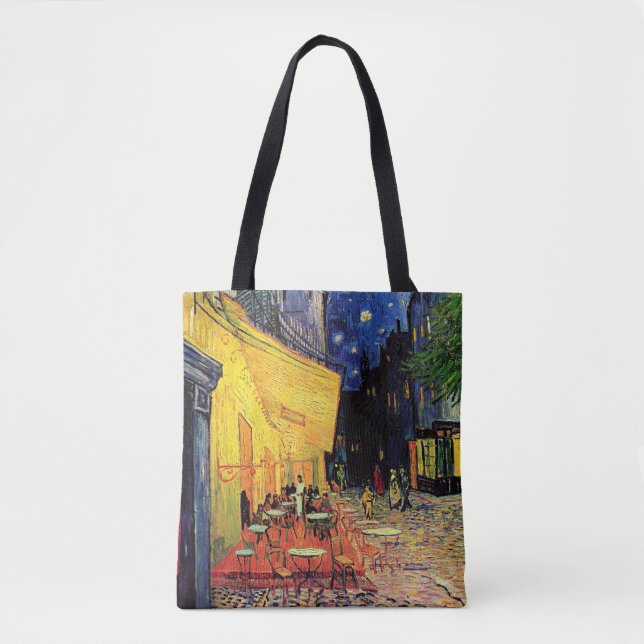 Cafe Terrace at Night by Vincent van Gogh Tote Bag (Front)
